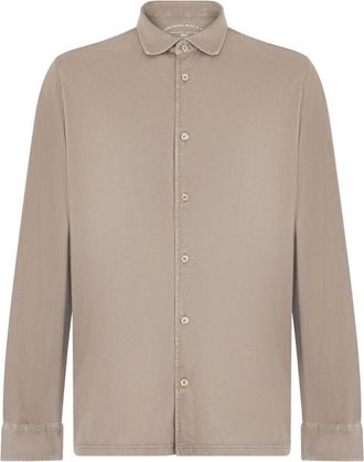 Fedeli Casual taupe shirt and versatile - Heren - Casual Overhemden - Beige - 4XL - Katoen - Overhemden
