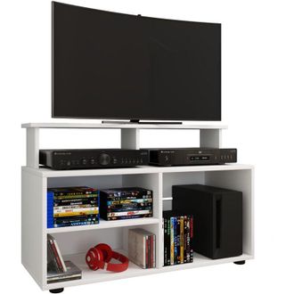 ebuy24 Ebuy24 - vcm tv Furniture Lowboard Mensola tv con spazio sufficiente Dimensioni a. 59 x l. 90 x p. 36 cm Fernseh Furniture - Balansia (Nero)