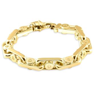 Pompeii3 Mens 14k Gold (178gram) or Platinum (334gram) 12mm Link Bracelet 8.5