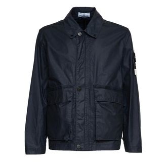 Stone Island Light Jackets, male, Blue, Size: L Light Jacket