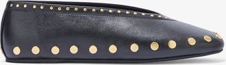 Ganni Black Jenny Ballerina in - Size 10 Cotton