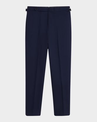 Dunhill Men & apos;s Wool Flat-Front Trousers