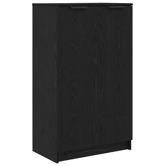 vidaXL Scarpiera Rovere Nero 59 X 35 X 100 Cm Legno Multistrato - Vidaxl