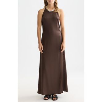 Scotch & Soda Cami Maxi Dress in Hot Fudge at Nordstrom, Size 12 Us