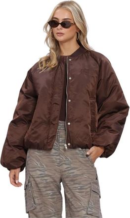 ALIX The Label Nylon Jacket - Dames - Bomber jackets - Bruin - L - Nylon - Jassen