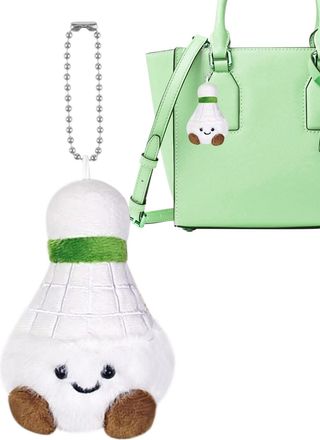 Generic Cute Plush Keychain - Plush Badminton Doll Toy Keychain | Novelty Small Keyring Cartoon Bag Charm Soft Key Chain for Sports Fans Holiday Birthday