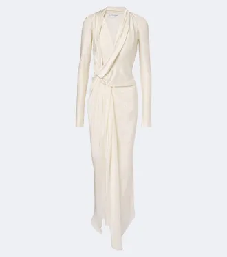 Victoria Beckham Lea draped jersey midi dress