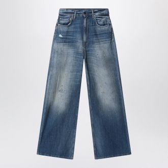 Acne Studios Blaue Jeans mit verblasstem Effekt und Spritzern