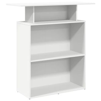 vidaXL Banco Reception Bianco 100x40x104 Cm In Legno Multistrato - Vidaxl