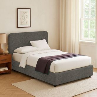 Dmora Cama Matrimonial Wigan, Desenfundable, Hecha En Italia, Gris T&oacute;rtola