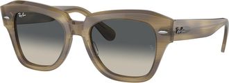 Ray-Ban RB2186 State Street 140571 Womens Sunglasses Green Size 52
