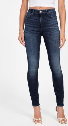 Guess 1981 High Waist Ankle Skinny Jeans in Nof4-Open at Nordstrom, Size 29 29