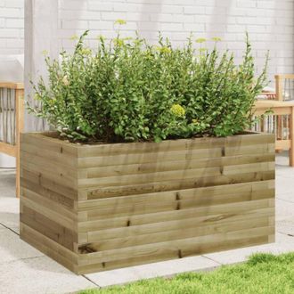 vidaXL Jardinera De Madera De Pino Impregnada 90x60x45,5 Cm Vidaxl