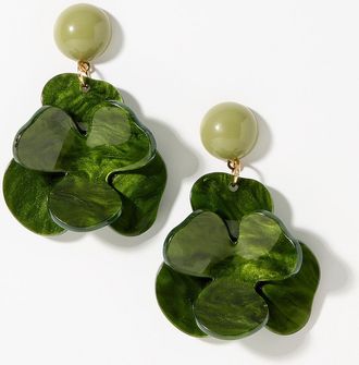Simons Womens Raised flower statement earrings