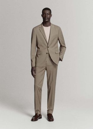 Mango Pantaloni completo Mil&aacute;n slim-fit marrone medio - Uomo - 44 - MANGO MAN