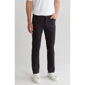 Vintage 1946 Flat Front Slim Leg Performance Twill Pants in Black at Nordstrom Rack, Size 36 X R