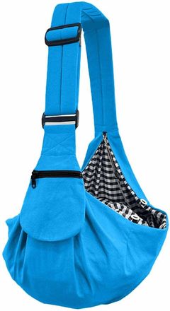 Generic Foldable Canvas Chest Sling Bag Adjustable Strap Portable Daypack For Daily Commute Travel Shopping And Outdoor Activities (Blue, One Size)