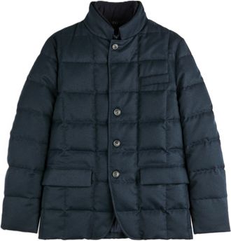 Fay Structured Quilted Flap Pocket Padded Jacket
