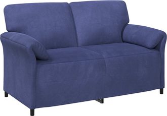 vidaXL Sof&aacute; De 2 Plazas Azul Polic&iacute;a 158 X 83 X 95 Cm Terciopelo Vidaxl