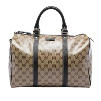 Gucci Pre-owned Boston Bag - Dames - Vintage Handtas - Beige - ONE Size - Leer - Vintage