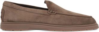 Tod's suede loafers - men - Calf Suede/Rubber/Calf Leather - 9.5 - Neutrals