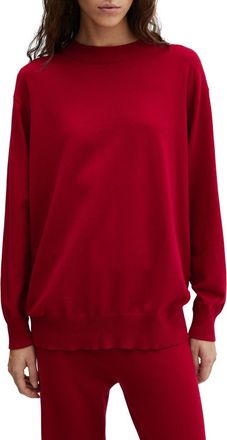 Mango Oversize Mock Neck Sweater in Red at Nordstrom, Size X-Small