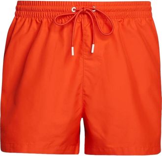 Calvin Klein Men Swim Trunks Short Drawstring, Orange (Acid Orange), XL
