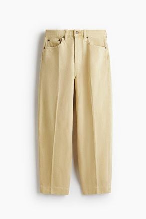 H&M Barrel High Ankle Jeans in Yellow at Nordstrom, Size 10