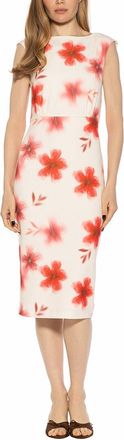 Alexia Admor Noor Boatneck Blouson Midi Dress