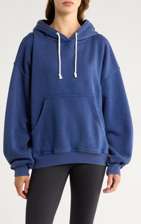 Free People FP Movement Final Call Fleece Hoodie in Black Grape at Nordstrom, Size X-Small