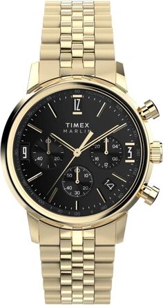 Timex Herenhorloge Marlin Chronograaf - Heren - Horloges - Zwart - ONE Size - Accessoires