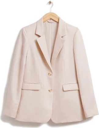 & Other Stories Relaxed Fit Linen Blend Blazer in Beige at Nordstrom Rack, Size 10