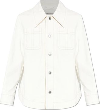 Ami Cotton Worker Buttoned Jacket - Heren - Spijkerjassen - Wit - XL - Katoen - Jassen