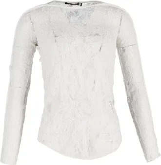 Isabel Marant Isabel Marant blouse met bloemenkant in witte polyester