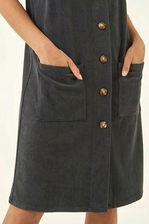 Roman Corduroy Pinafore Dress