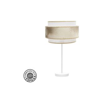 Fabrilamp L&aacute;mpara De Sobremesa Alto Nepal 1xe27 Blanco/oro 30d - Fabrilamp