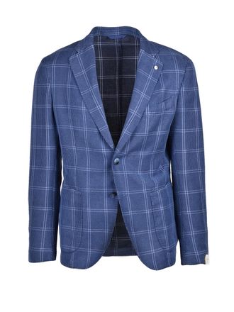 L.B.M. 1911 Blazer Jacket Cotton Linen Polyamide - Blue