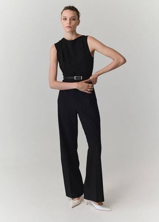 Mango Abito a tuta cintura nero - Donna - XXS - MANGO