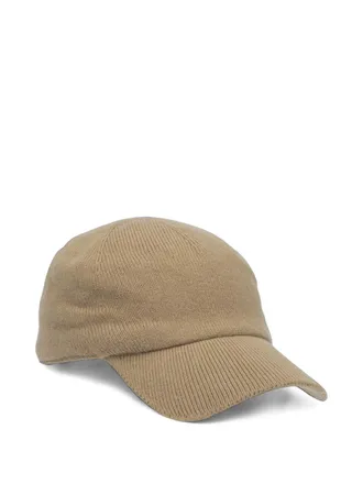 Guest In Residence Wool-Cashmere Knit Baseball Cap - Beige