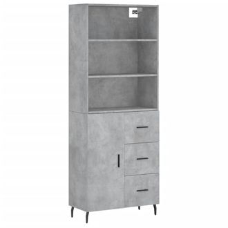 Berkfield Home Highboard Concrete Grey 69.5x34x180 cm Engineered Wood
