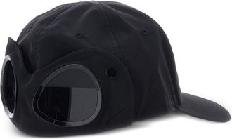 C.P. Company Mens Goggle Hat Chrome-R Black Polyamide