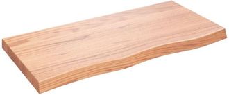 vidaXL vidaXL Wall Shelf Light Brown 100x50x(2-6) cm Treated Solid Wood Oak