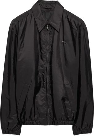 Prada Piumino con colletto stile camicia - Nero