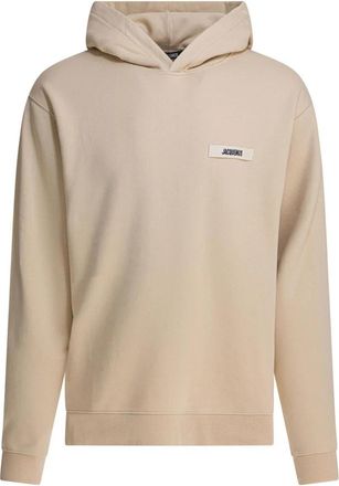 Jacquemus Le Hoodie Gros-Grain - Heren - Hoodies - Beige - XL - Katoen - Hoodies & sweatvesten