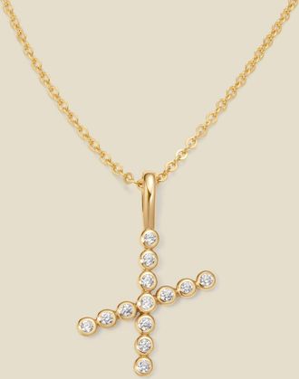 Made by Mary CZ Poppy Initial Necklace