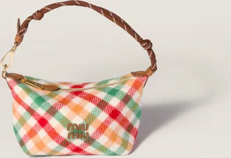 Miu Miu Plaid wool pouch