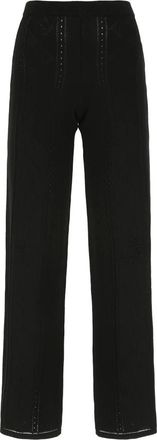 Marine Serre Stijlvolle Straight Broek - Dames - Straight fit broeken - Zwart - S - Broeken