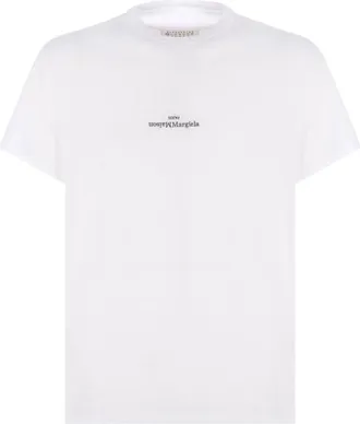 Maison Margiela White Distorted Logo T-Shirt