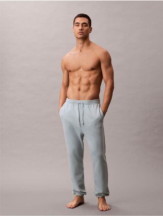 Calvin Klein Mens Cotton Terry Blend Sleep Jogger - Blue - XL