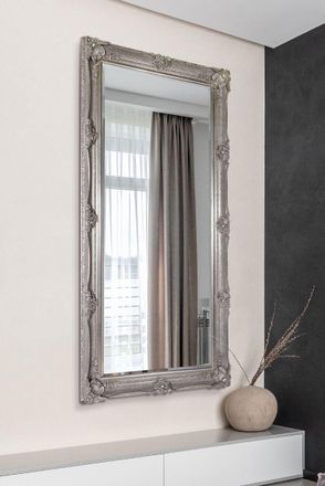 MirrorOutlet Davenport Silver Ornate Flourish Full Length Mirror 168 x 78 CM | Size: 1 Pack
